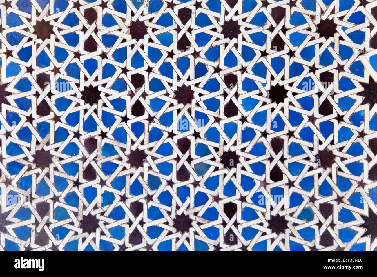 Arabian mosaico nel palazzo di Alcazar, Siviglia, Spagna Foto Stock