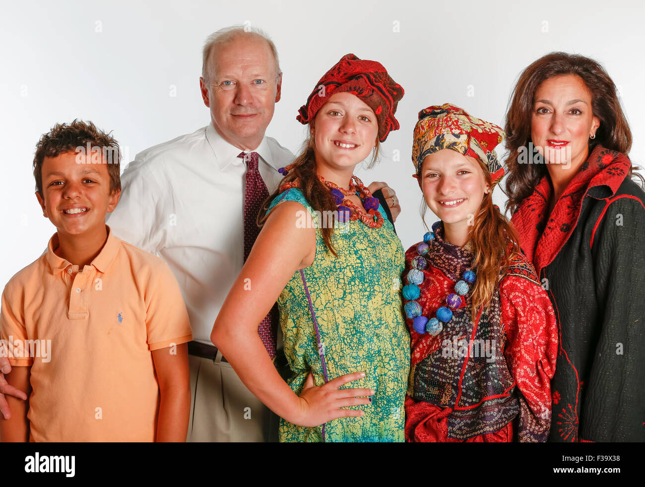 Foto di moda Shoot with family, Mieko Mintz Studio, New York, USA Foto Stock