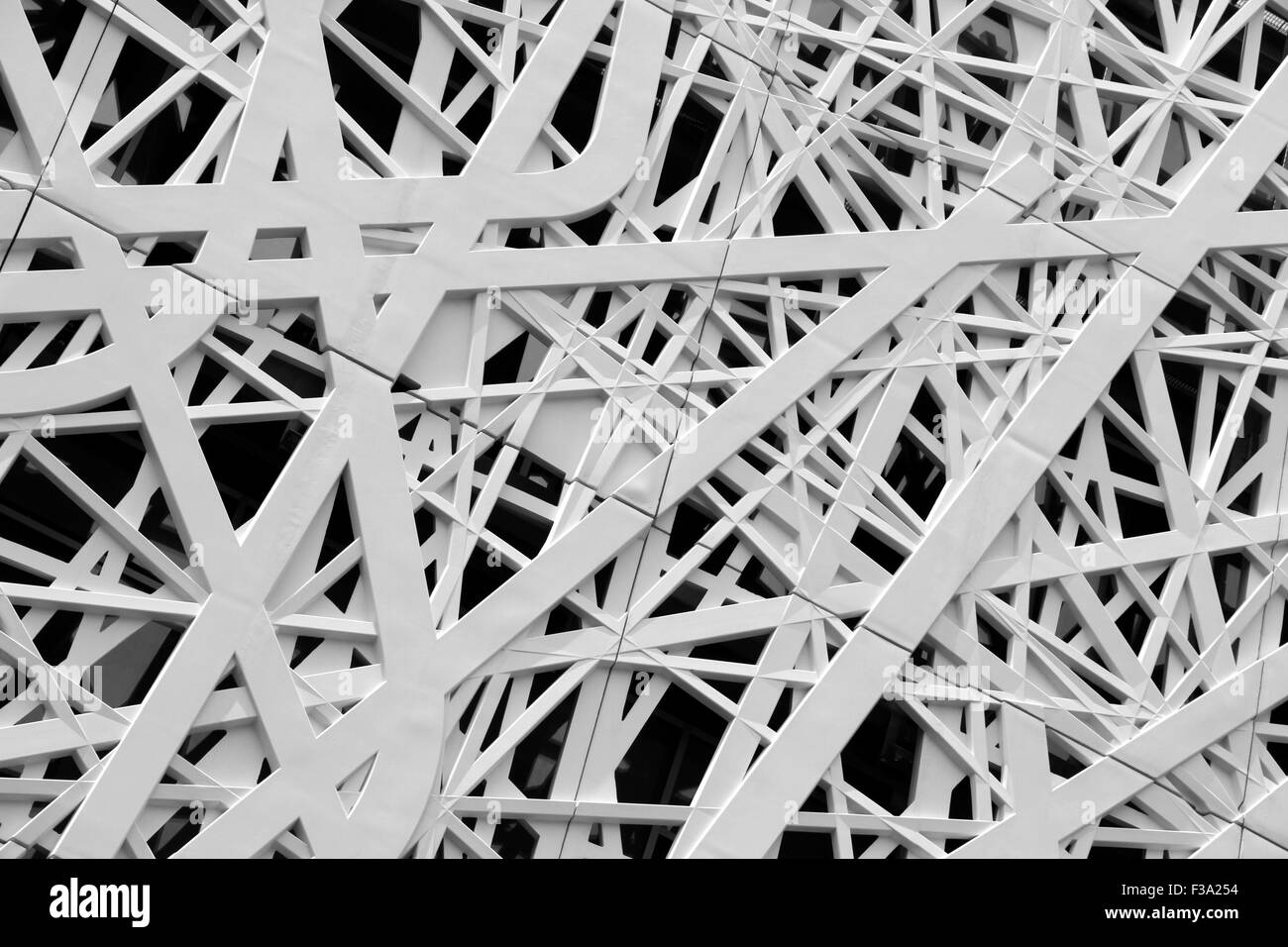 Abstract dettagli architettonici di un padiglione presso l'Expo 2015 di Milano, Italia Foto Stock
