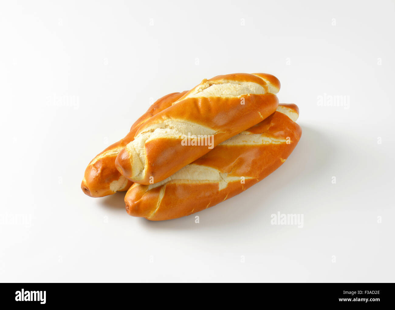 Pianura lungo morbido panini bianchi Foto Stock