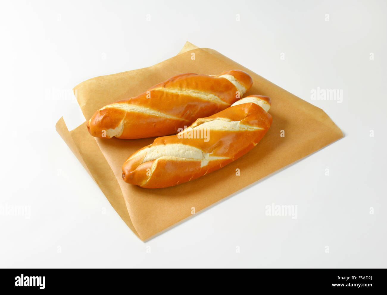 Lievitata rotoli con una crosta morbida Foto Stock