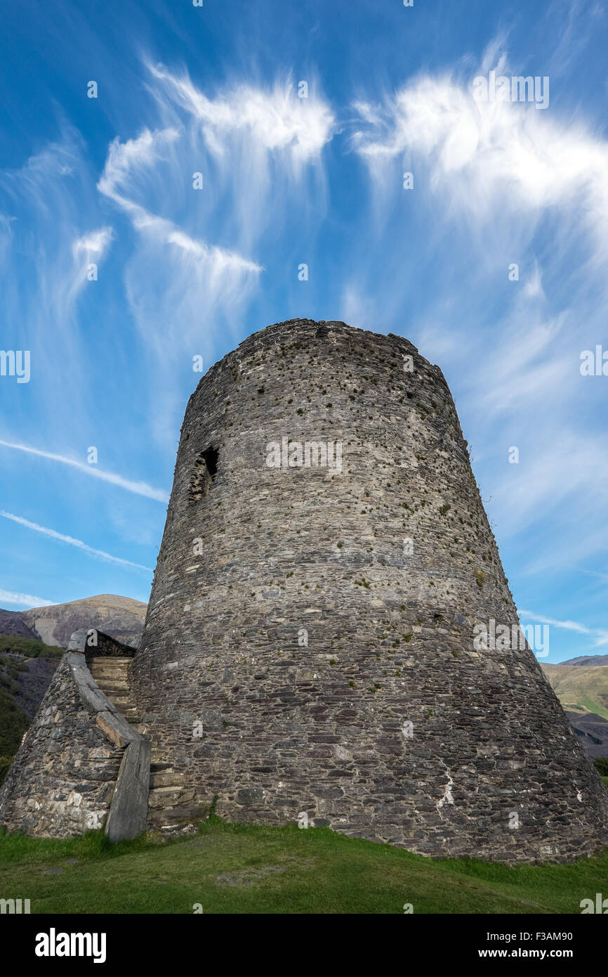 Il castello di Dolbadarn vicino Lanberis in Snowdonia, Wales, Regno Unito Foto Stock