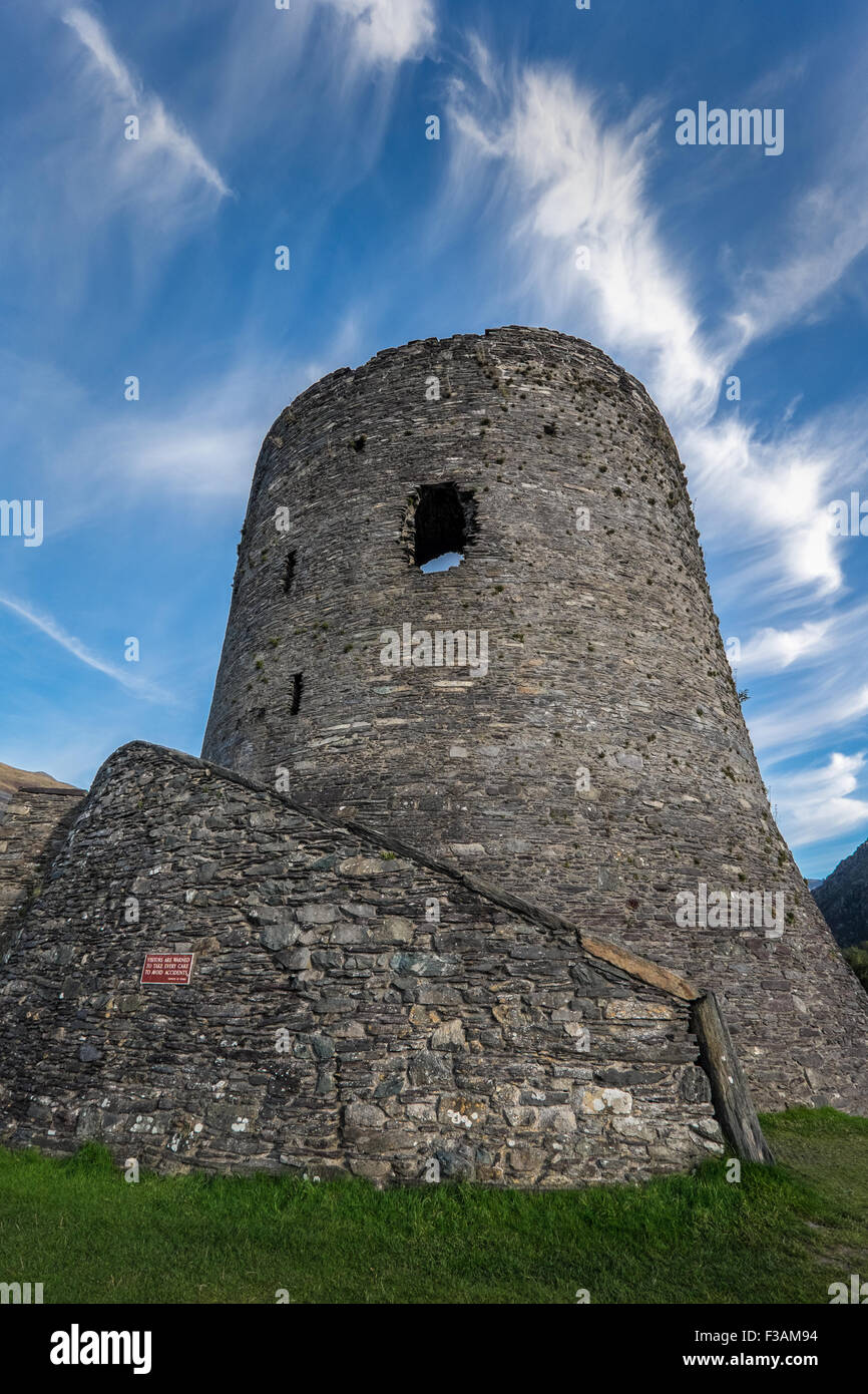 Il castello di Dolbadarn vicino Lanberis in Snowdonia, Wales, Regno Unito Foto Stock