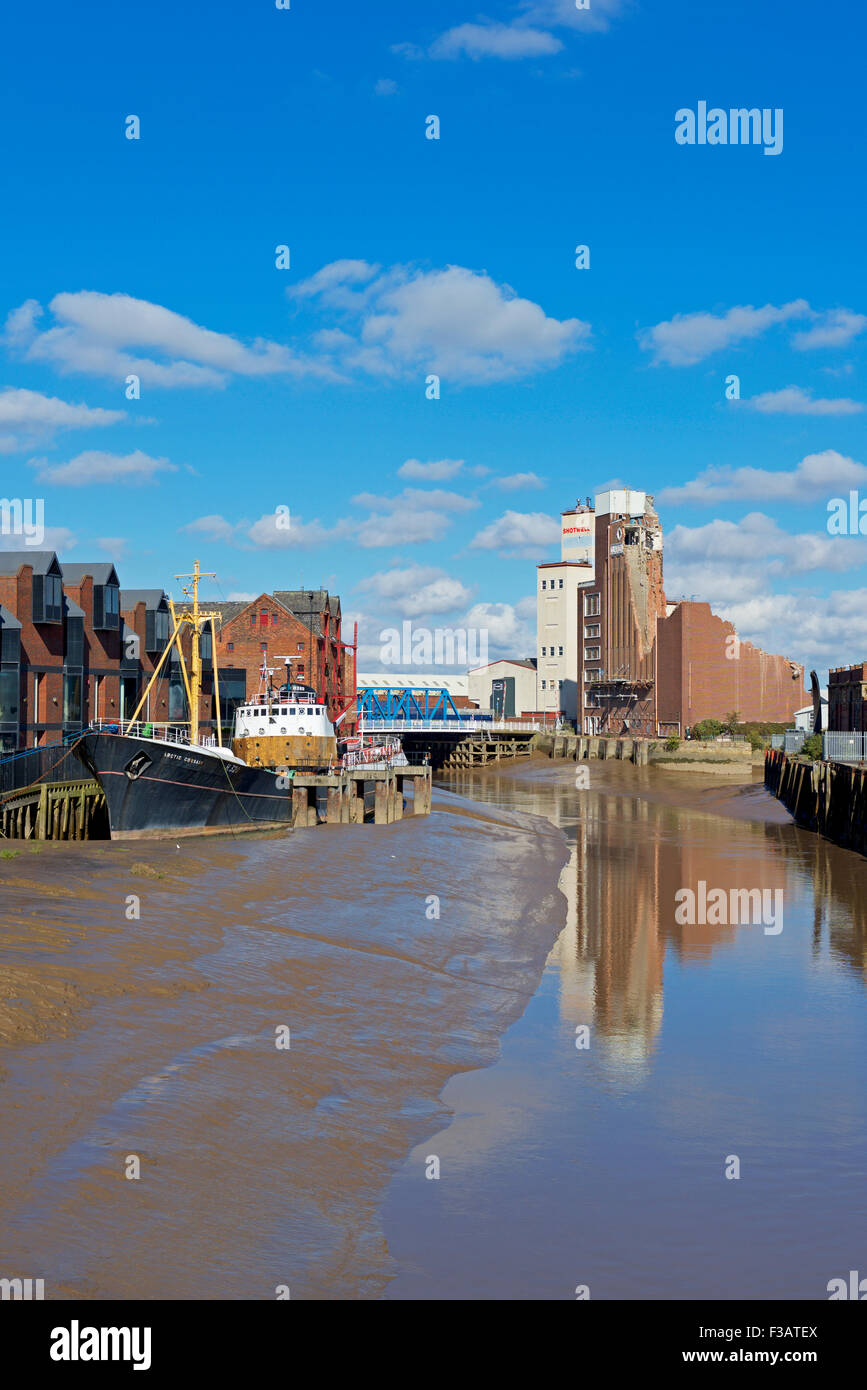 Il fiume Hull Kingston upon Hull, East Riding of Yorkshire, Inghilterra, Regno Unito Foto Stock