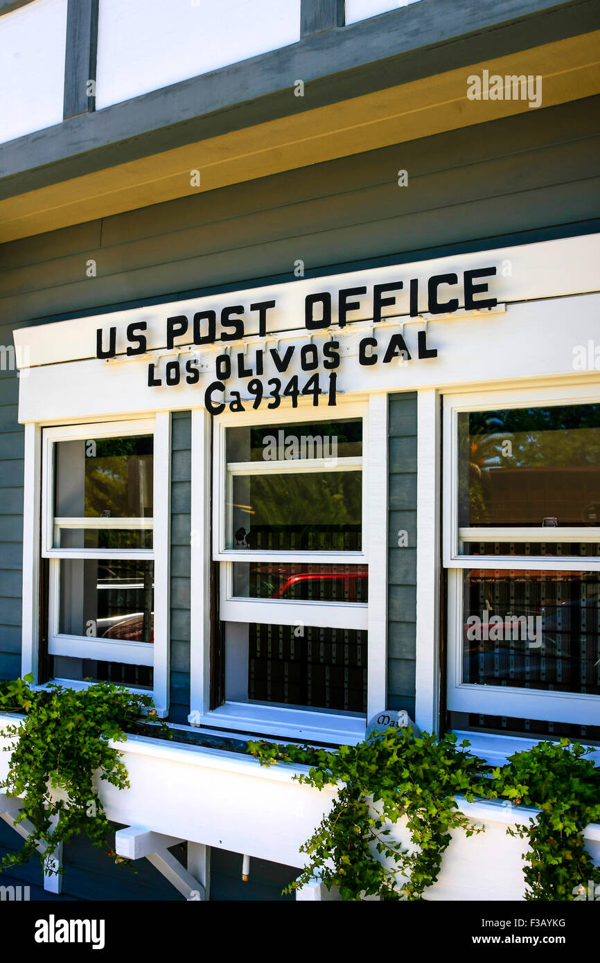 La US Post Office in Los Olivos, una piccola cittadina in Santa Maria Valley di Santa Barbara County in California Foto Stock