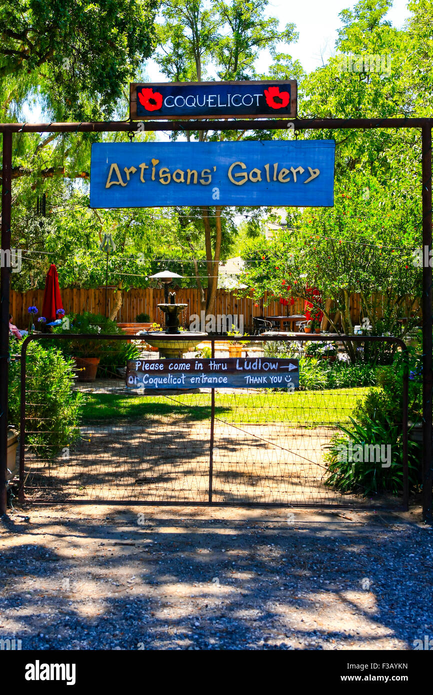 Coquelicot artigiani Gallery di Los Olivos, una piccola cittadina in Santa Maria Valley di Santa Barbara County in California Foto Stock