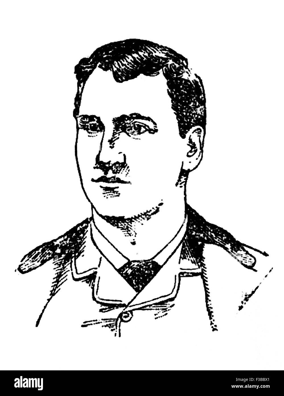 Giornale Vintage ritratto del boxer Irish-American 'Nonpareil' jack Dempsey (1862 - 1895) - spesso classificato come uno dei più grandi pound per pound fighters nella storia. Dempsey (vero nome John Edward Kelly) arrivò a New York da Irlanda come un bambino e ha lavorato in una fabbrica di canna prima di passare la mano alla lotta e pugilato in 1883. Egli è salito a diventare statunitense e mondiale pesi medi del campione e la sua reputazione di essere imbattibile che gli è valso il soprannome di 'Nonpareil' come egli è stato considerato senza pari. Foto Stock