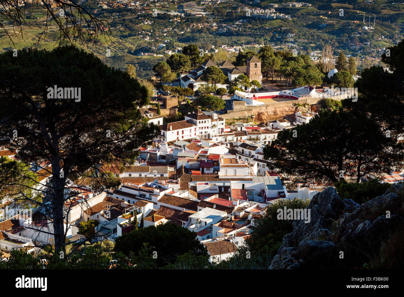 Villaggio bianco pueblo blanco Mijas Malaga Andalusia Spagna Foto Stock