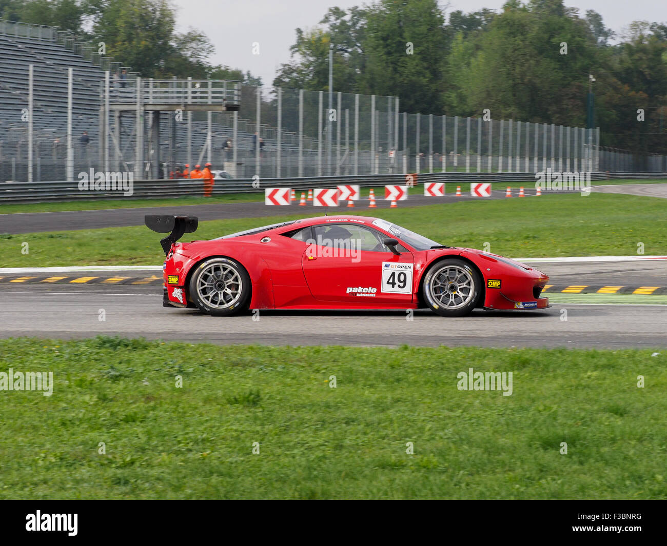 Monza, Italia, 2 Ottobre 2015 - Yannick Mallegol sulla Ferrari 458 durante Gara 1 del Gt Open International 2015 a Monza Credito: Enzo Nicolino/Alamy Live News Foto Stock