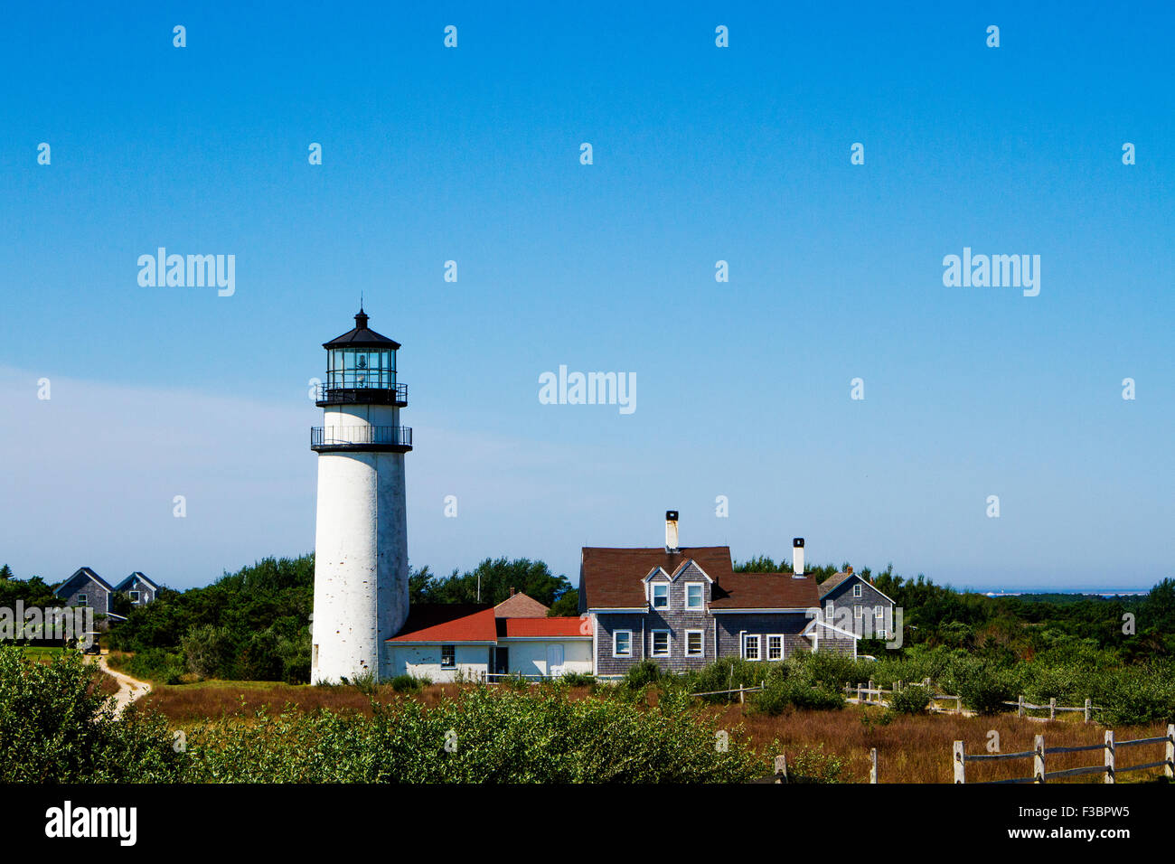 Vista del punto di riferimento Highland Faro di Cape Cod-Massachuset Foto Stock