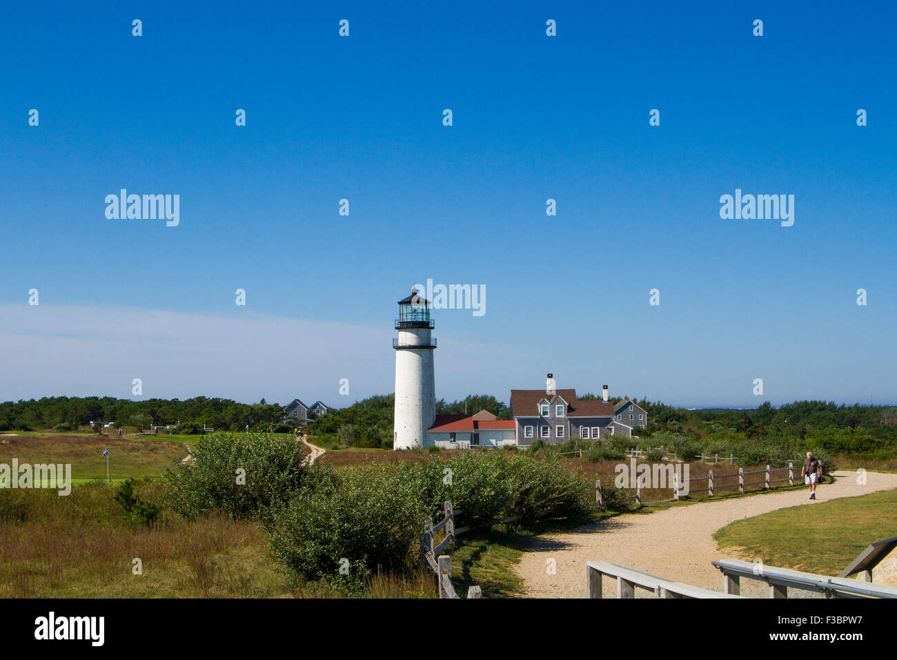 Vista del punto di riferimento Highland Faro di Cape Cod-Massachuset Foto Stock