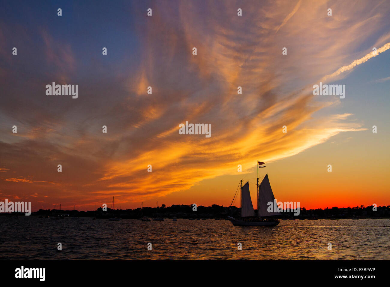 Tramonto spettacolare in Provincetown-Cape Cod-Massachusetts Foto Stock