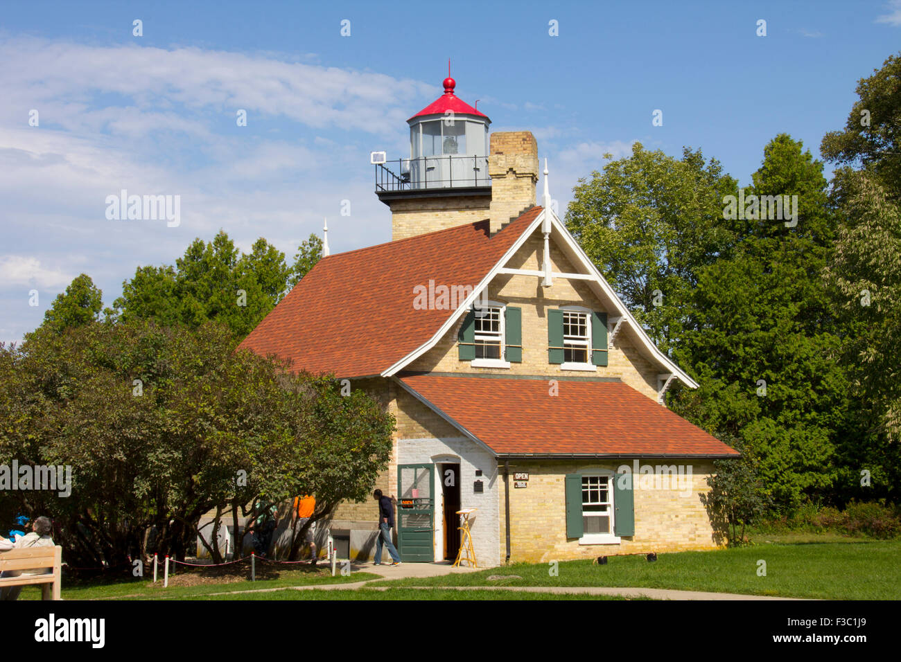 1868 Eagle Bluff faro, penisola parco statale, Door County, WI Foto Stock