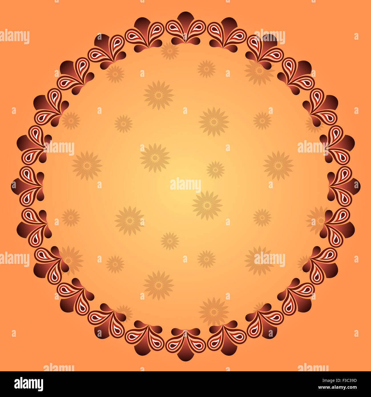 Un ambiente fresco, cornice circolare per il testo o immagine Foto Stock
