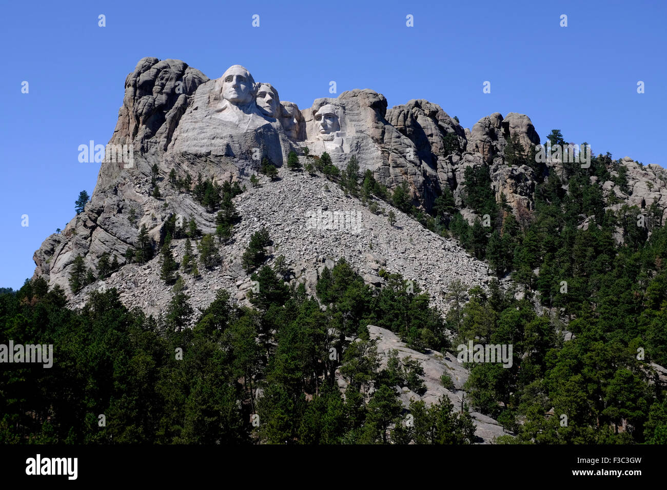 Mount Rushmore National Memorial - Dakota del Sud, STATI UNITI D'AMERICA Foto Stock