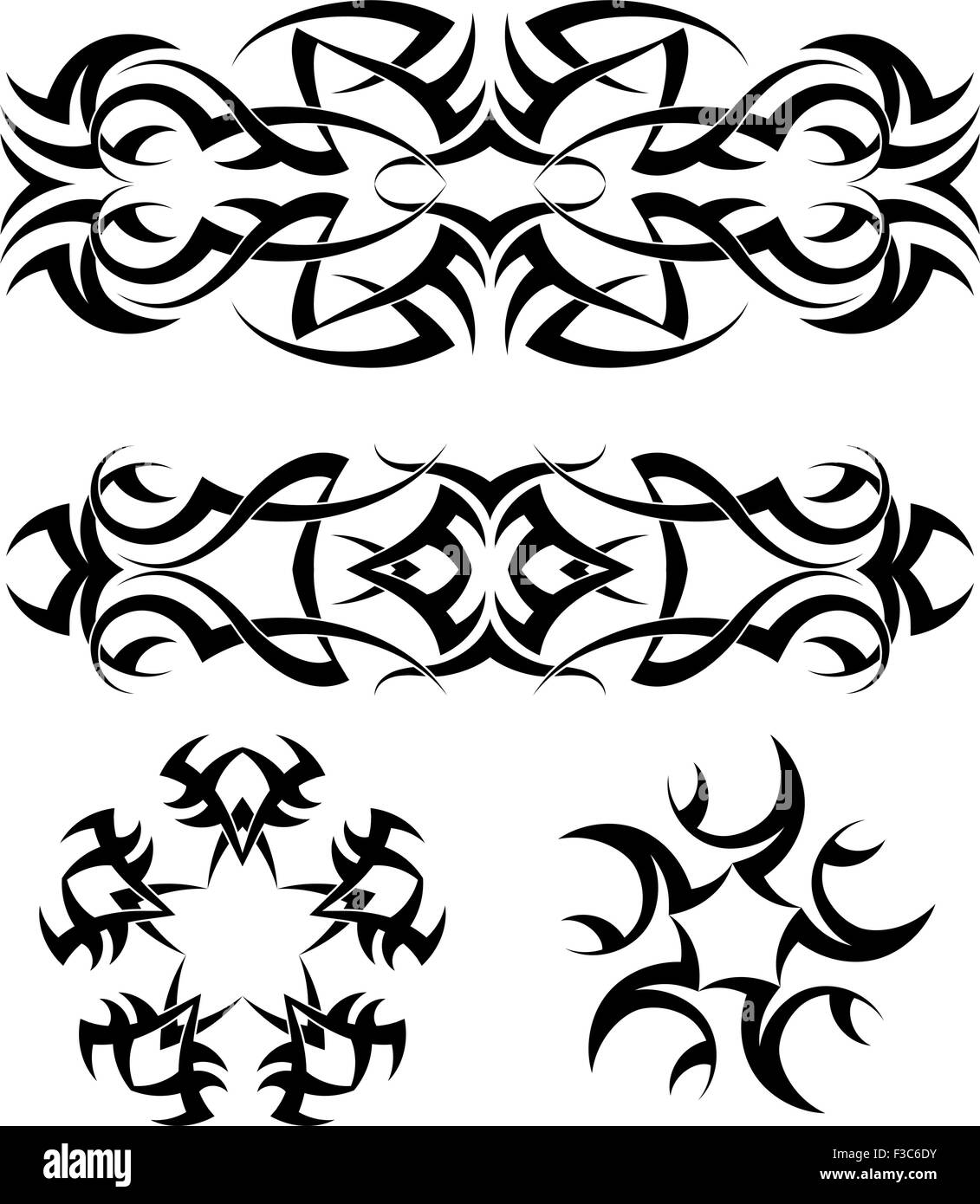 Fascia da braccio tatuaggio Star arte vettoriale Illustrazione Vettoriale