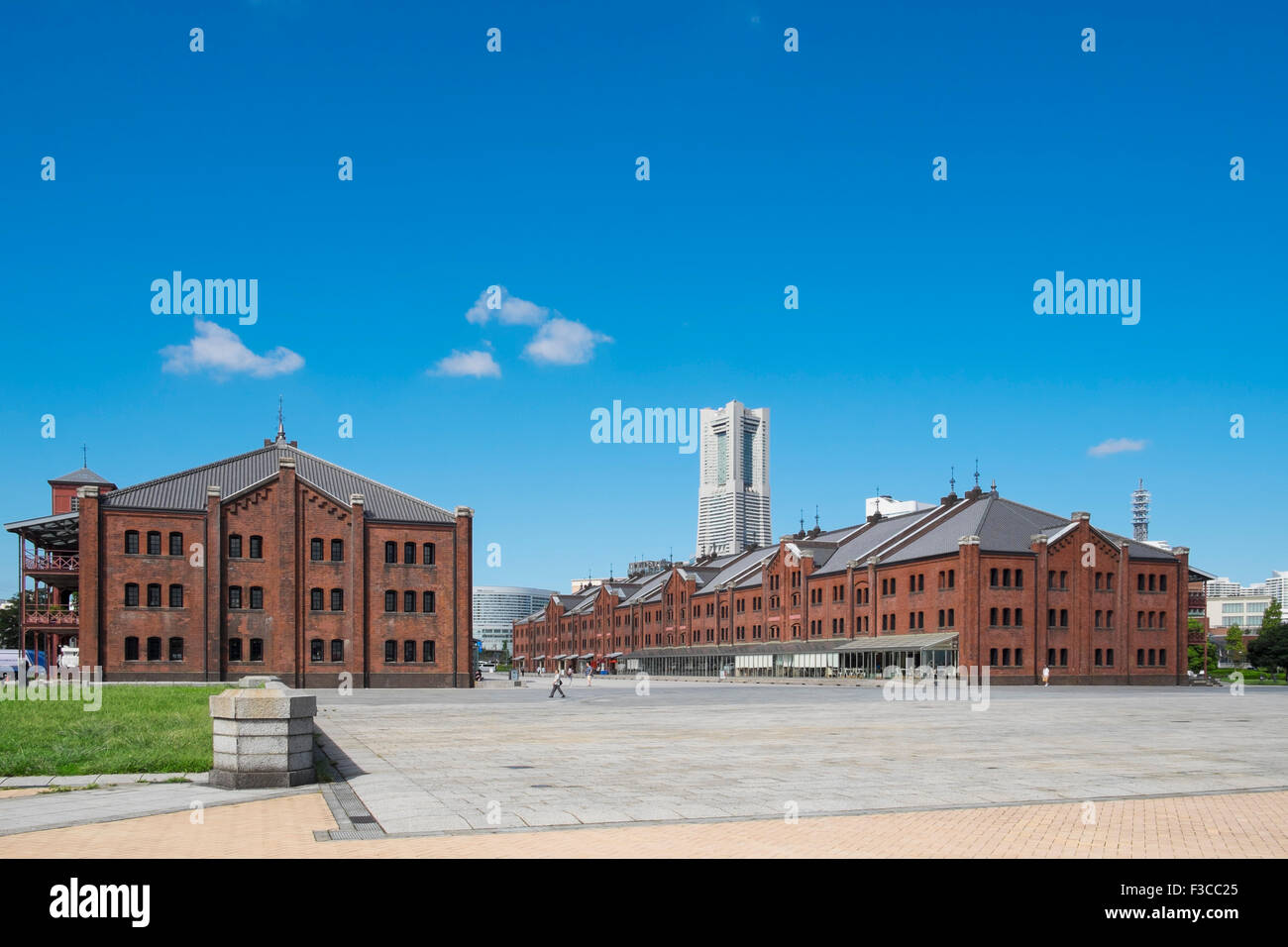 Historic Red Brick Warehouse in Minato Mirai distretto di Yokohama Giappone Foto Stock