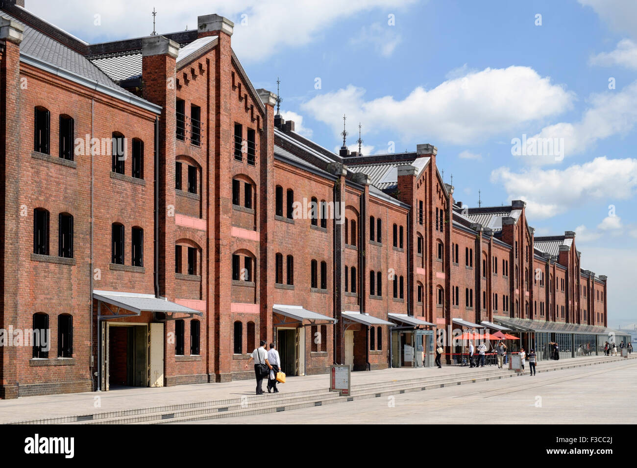 Historic Red Brick Warehouse in Minato Mirai distretto di Yokohama Giappone Foto Stock