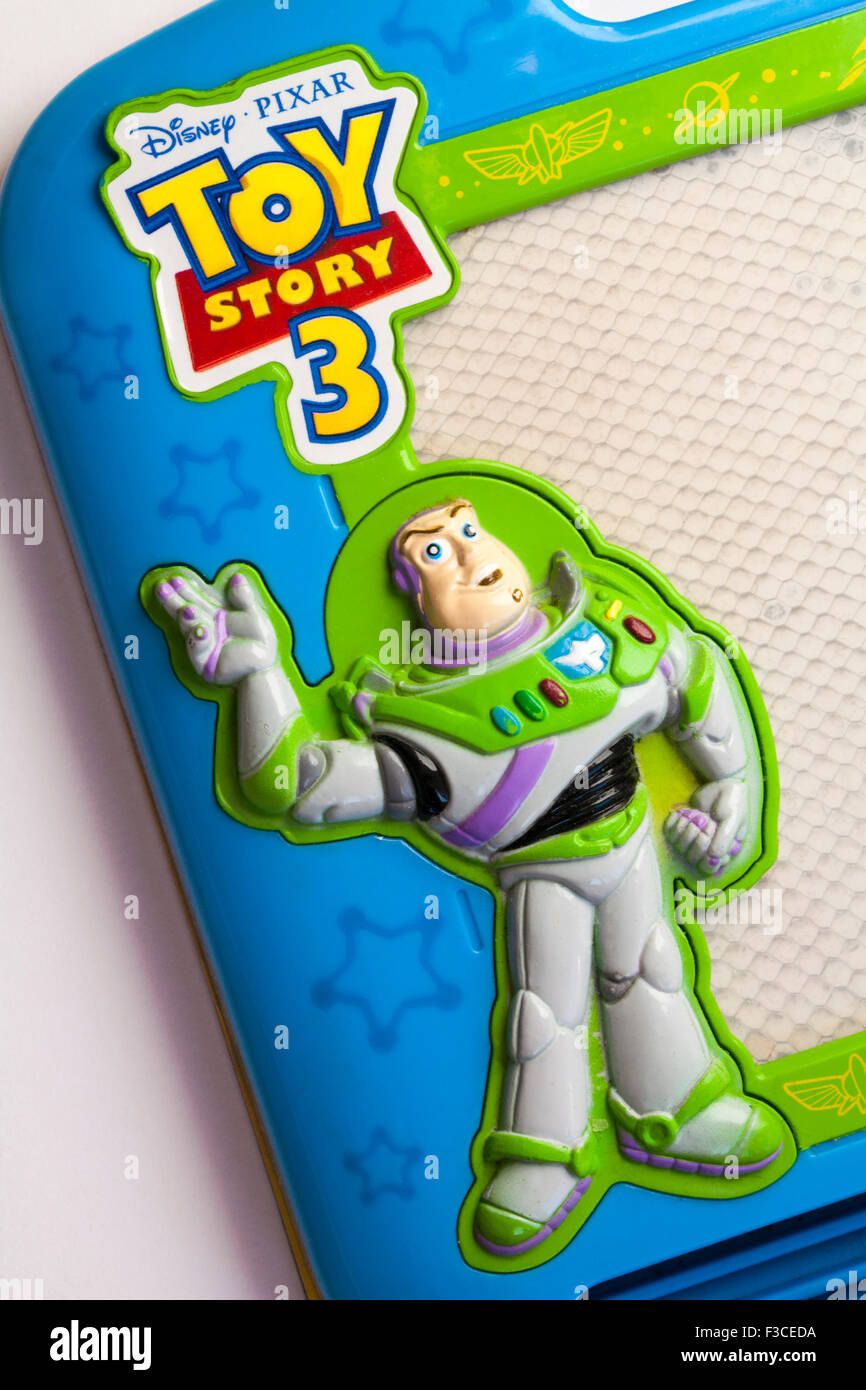 Dettaglio di Disney Pixar Toy Story 3 di trascinamento magnetico Magic Scheda Scribbler di grandi dimensioni Foto Stock