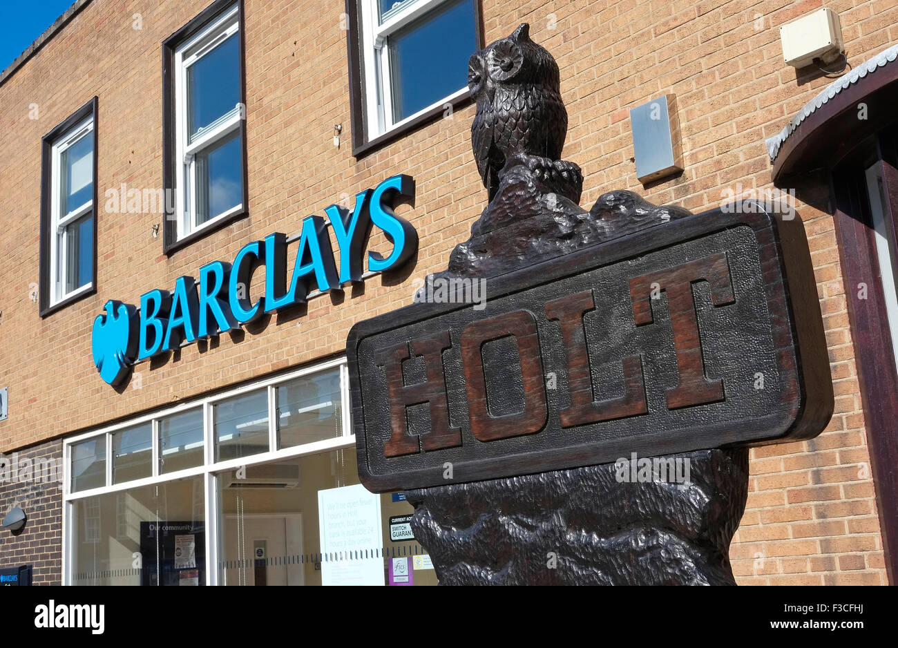 Barclays Bank in Holt, North Norfolk, Inghilterra Foto Stock