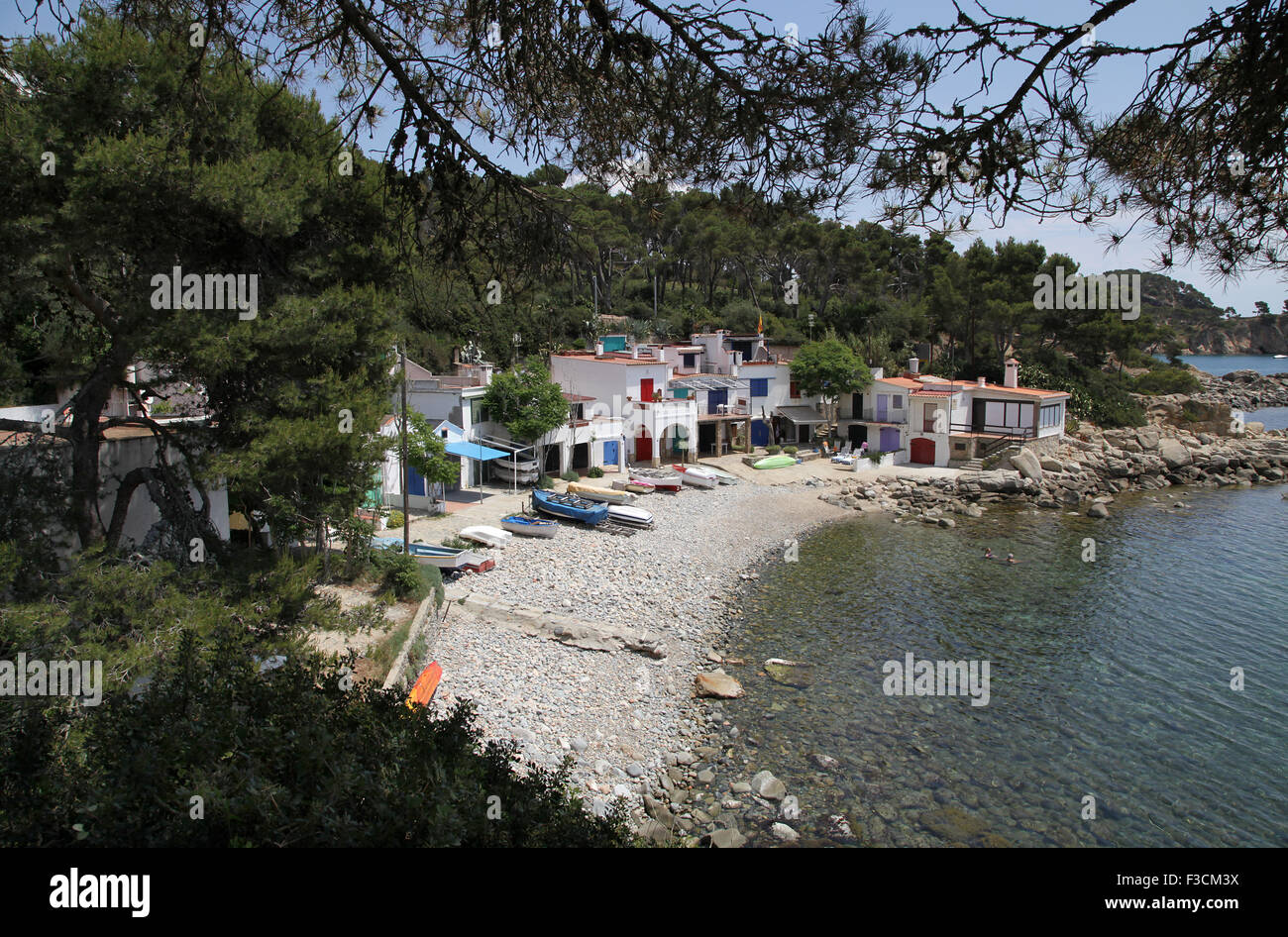 Alguer Bay parte del Camí de Ronda sentiero escursionistico spagna Costa Brava Foto Stock