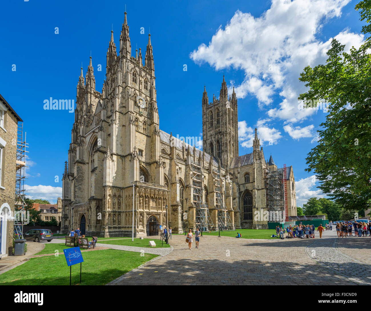 La Cattedrale di Canterbury, Canterbury, nel Kent, England, Regno Unito Foto Stock