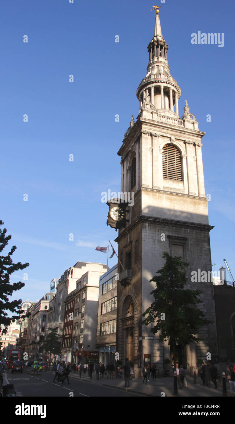 St Mary le Bow Chiesa Cheapside London Foto Stock