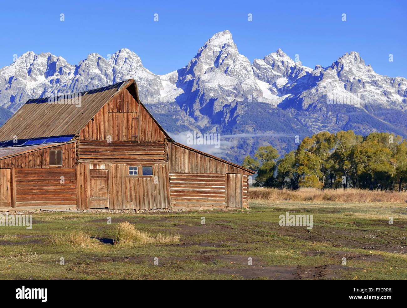Grand Teton e i Teton Range, il Parco Nazionale del Grand Teton, Wyoming USA Foto Stock