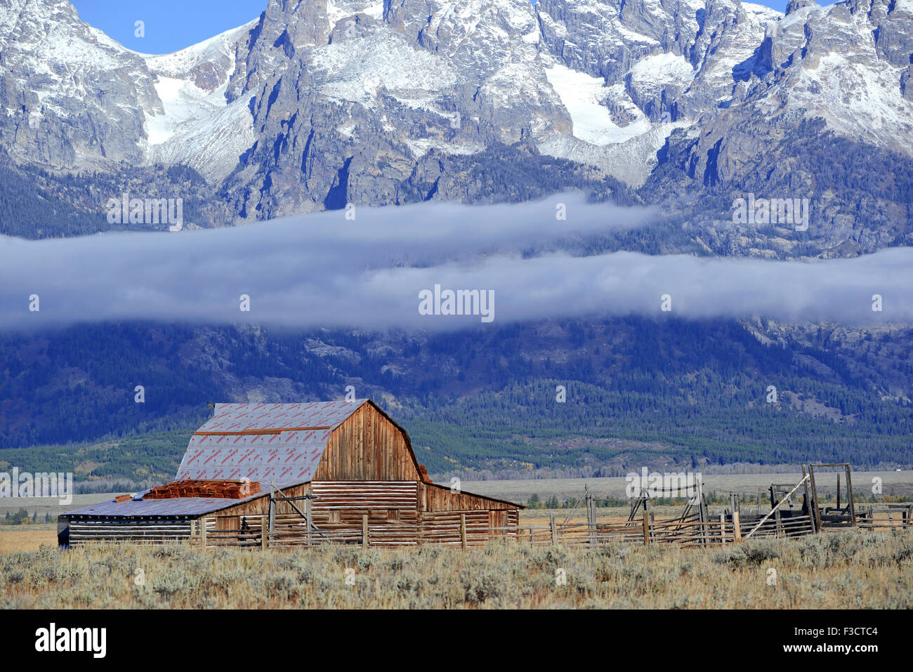 Grand Teton e i Teton Range, il Parco Nazionale del Grand Teton, Wyoming USA Foto Stock