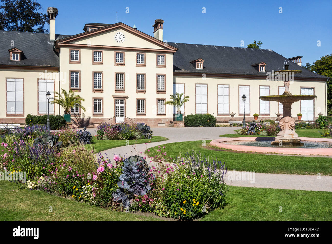 Il padiglione di Josephine nel Parc de l'Orangerie / Orangerie Park a Strasburgo, Francia Foto Stock