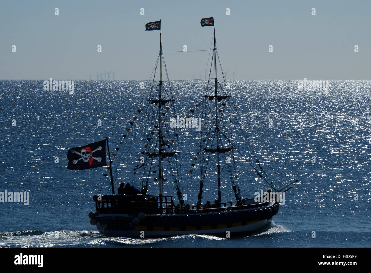 Imitazione nave pirata per crociere di piacere. Foto Stock