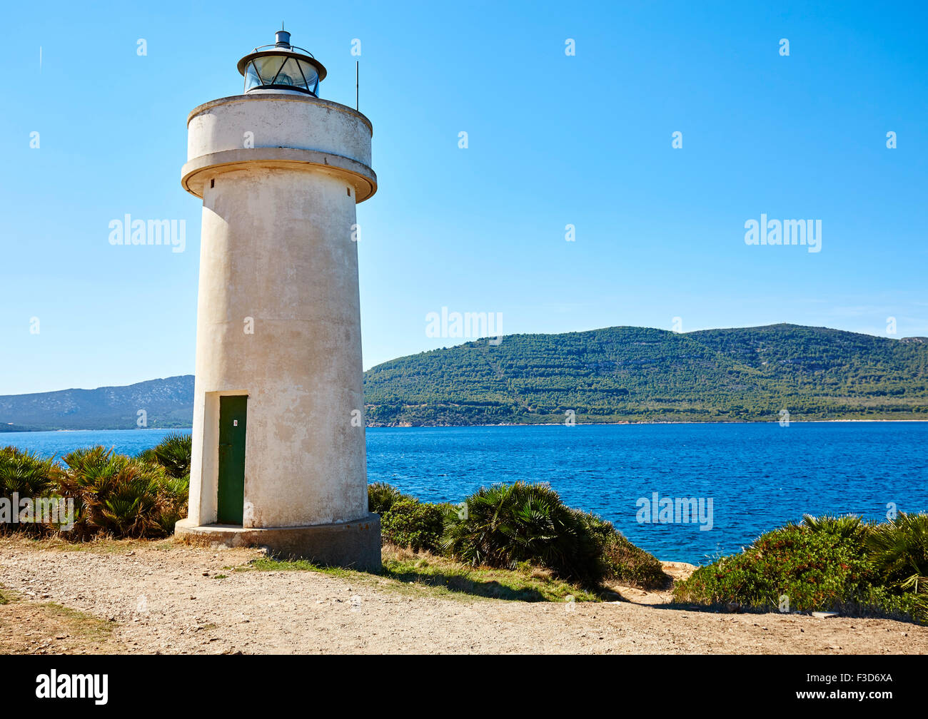 Torre di avvistamento a Porto Conte, Sardegna Foto Stock