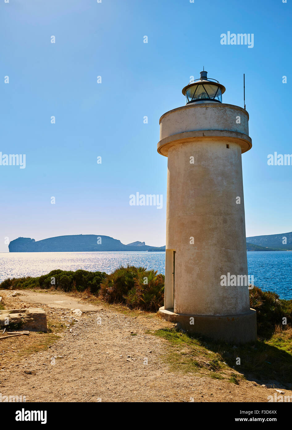 Torre di avvistamento a Porto Conte, Sardegna Foto Stock