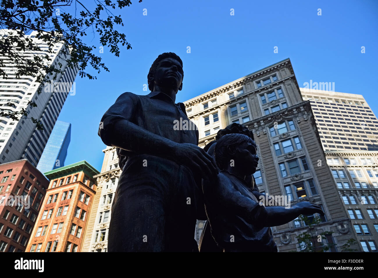 Il Boston Irish carestia Memorial nel Distretto Centrale Foto Stock