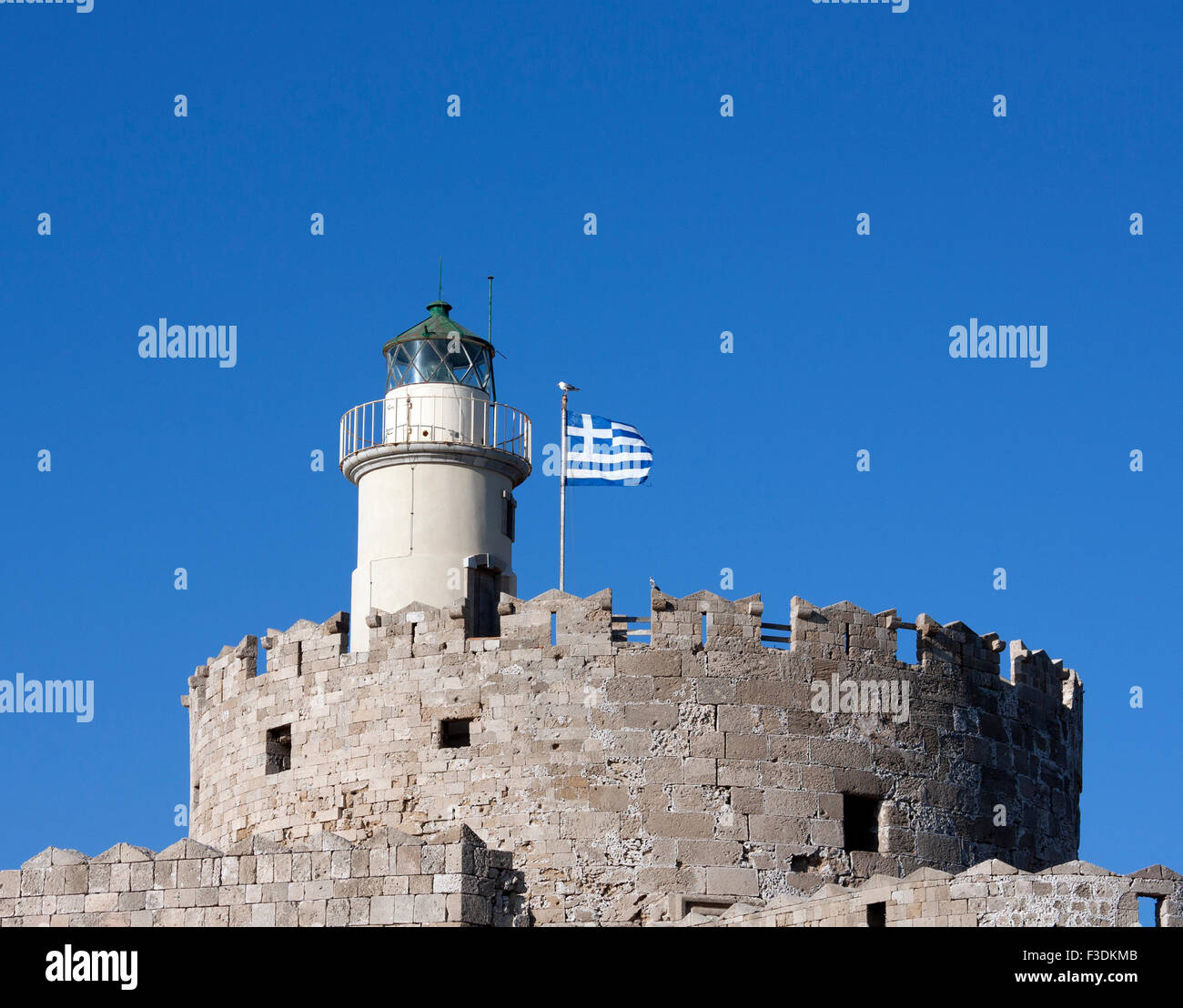 San Nicola Rocca a Rodi - Grecia Foto Stock