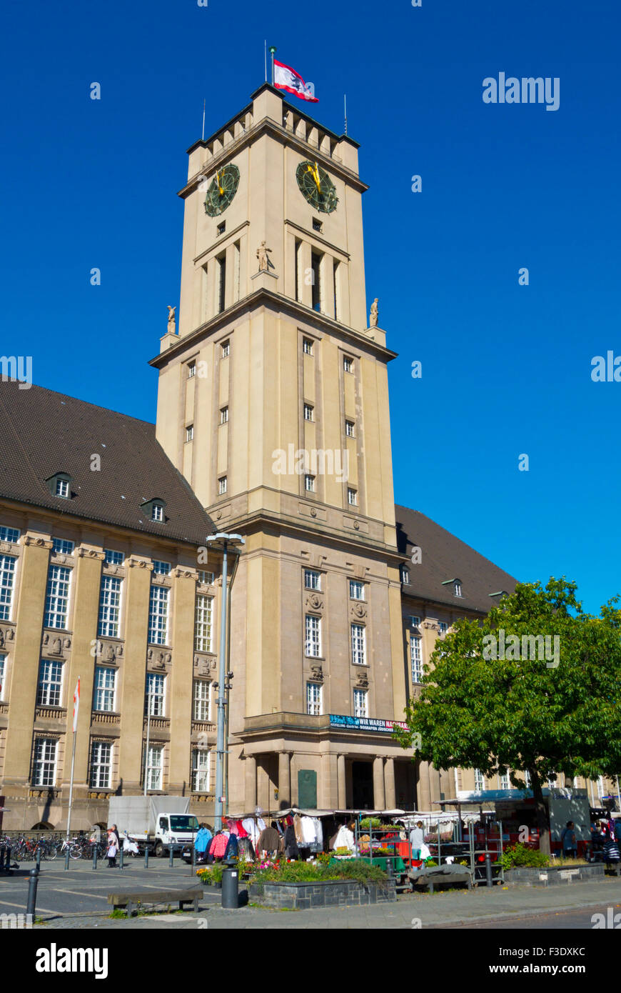 Il Rathaus Schöneberg, municipio, John F Kennedy Platz, Schöneberg di Berlino, Germania Foto Stock