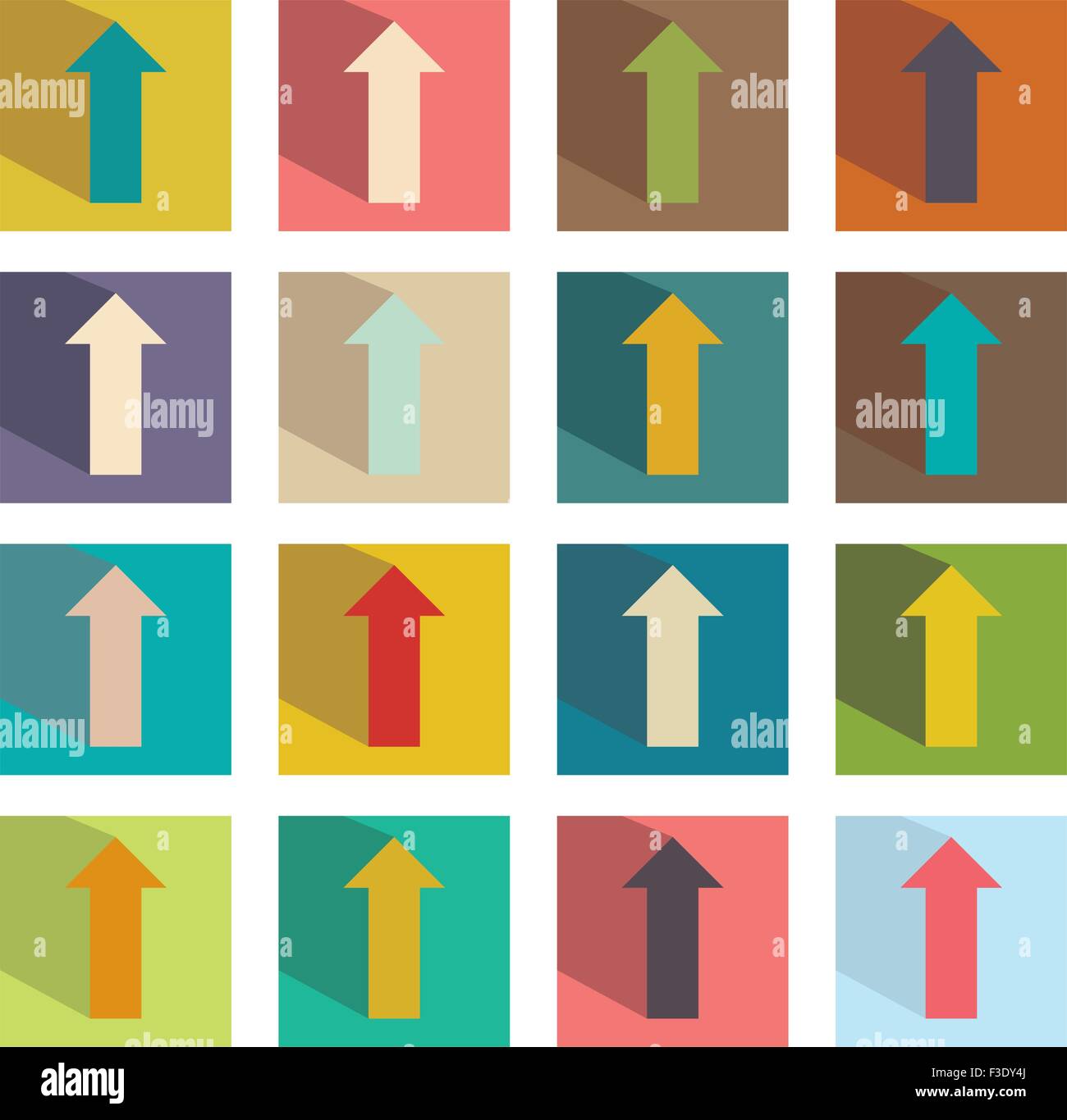 Impostare icone a freccia, design piatto. illustrazione vettoriale di web design elementi. Illustrazione Vettoriale