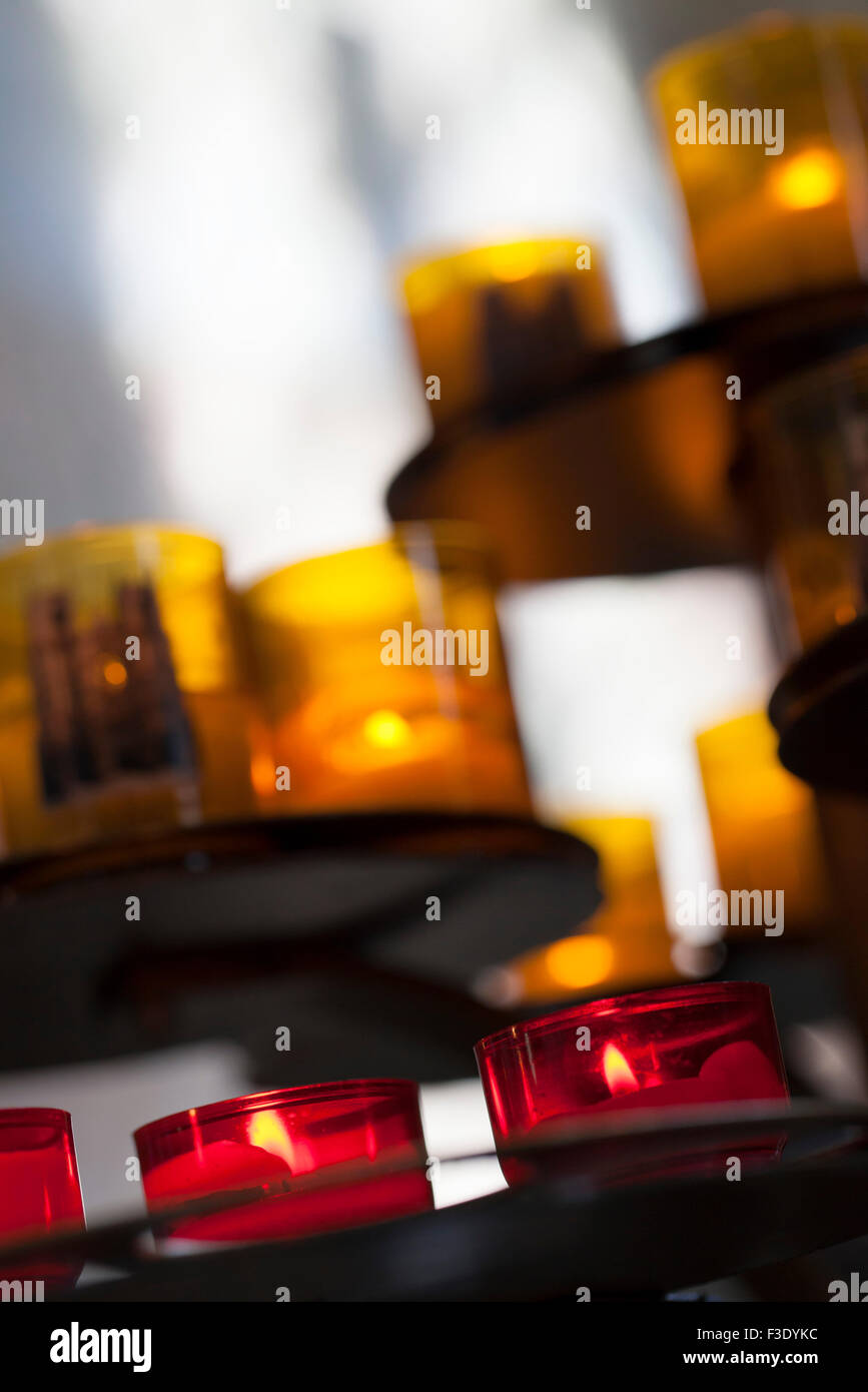 Candele votive Foto Stock
