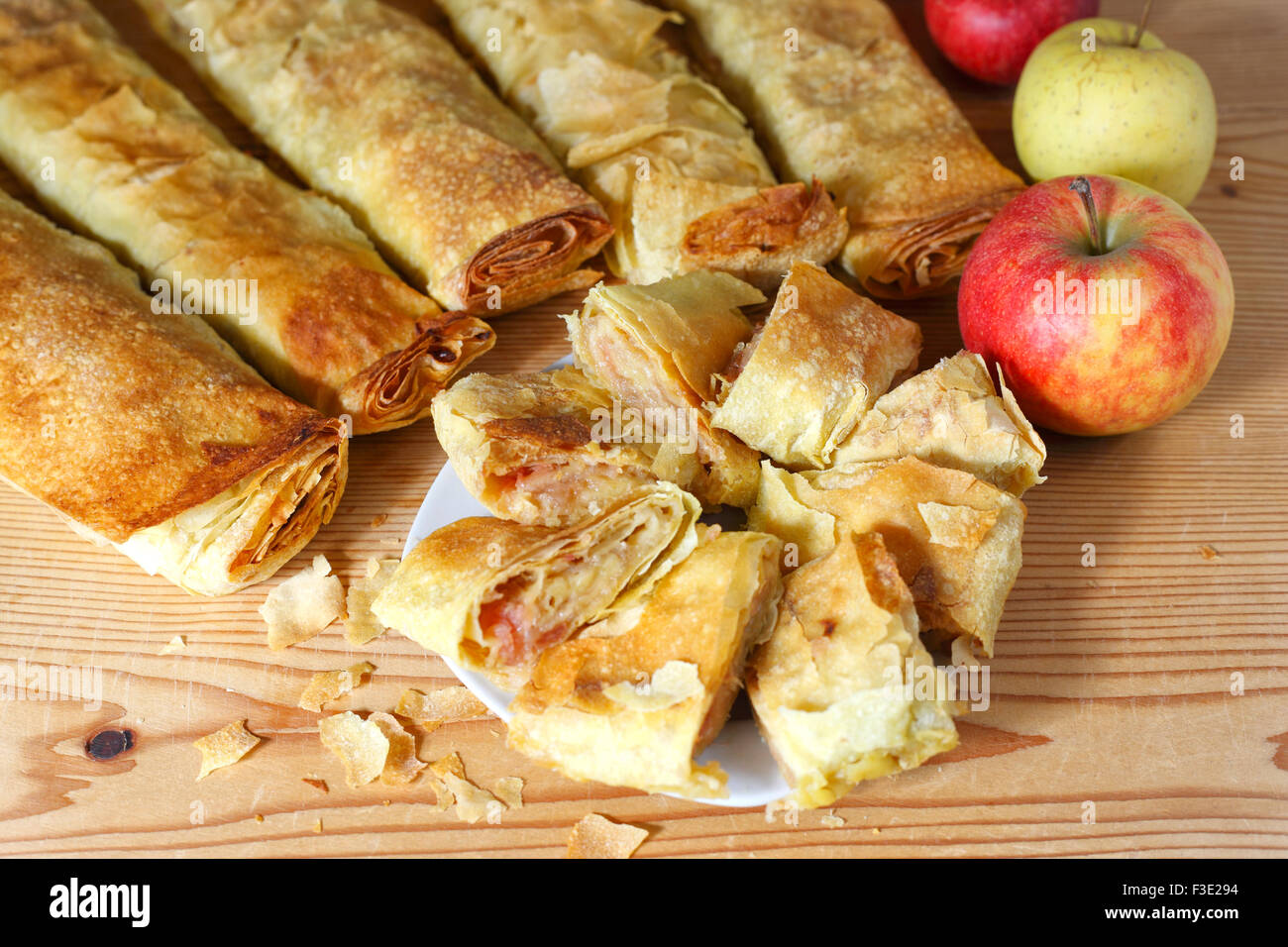 Strudel di mele Foto Stock