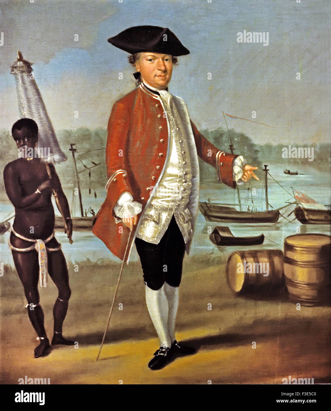 Merchant con uno slave 1750- 1800 ( Rijksmuseum Amsterdam ) Paesi Bassi Paesi Bassi Foto Stock