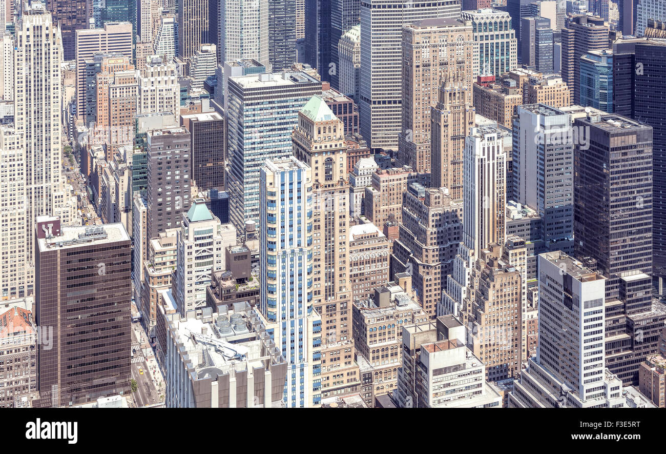 Vista aerea di Manhattan, New York, Stati Uniti d'America. Foto Stock