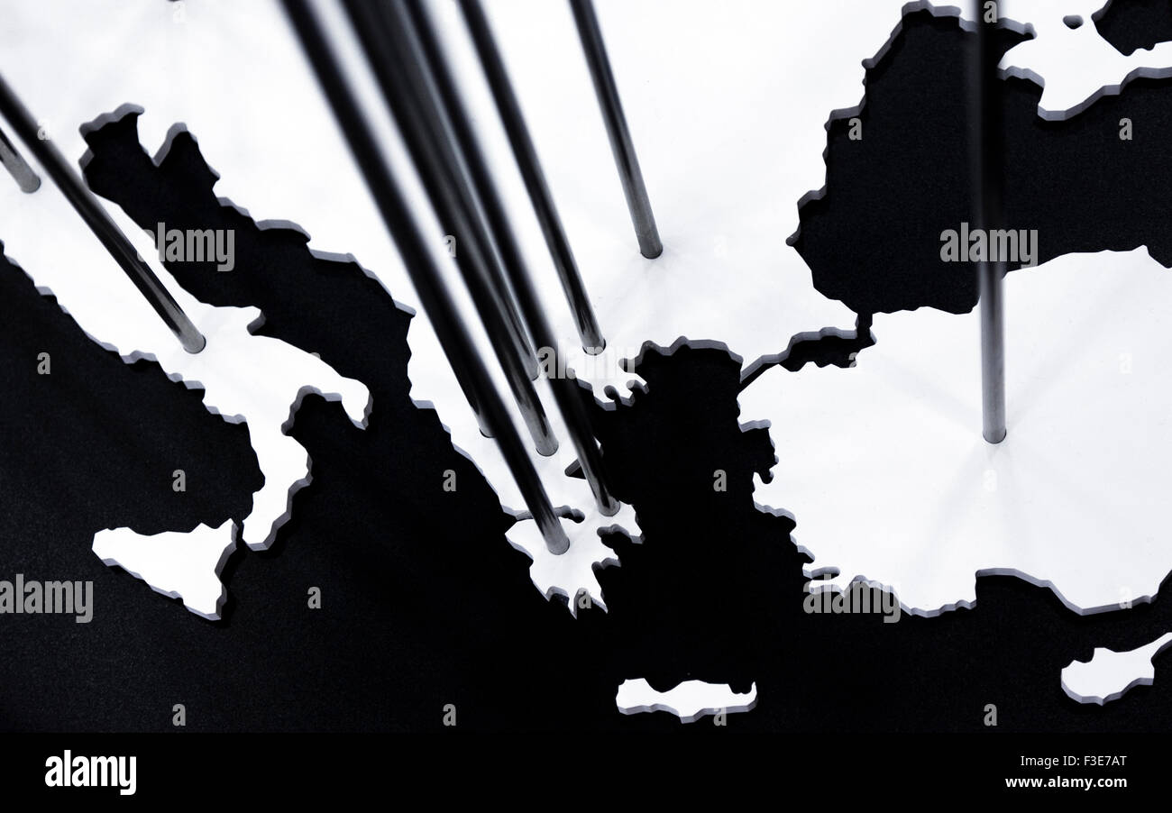 Mappa di Grecia Foto Stock