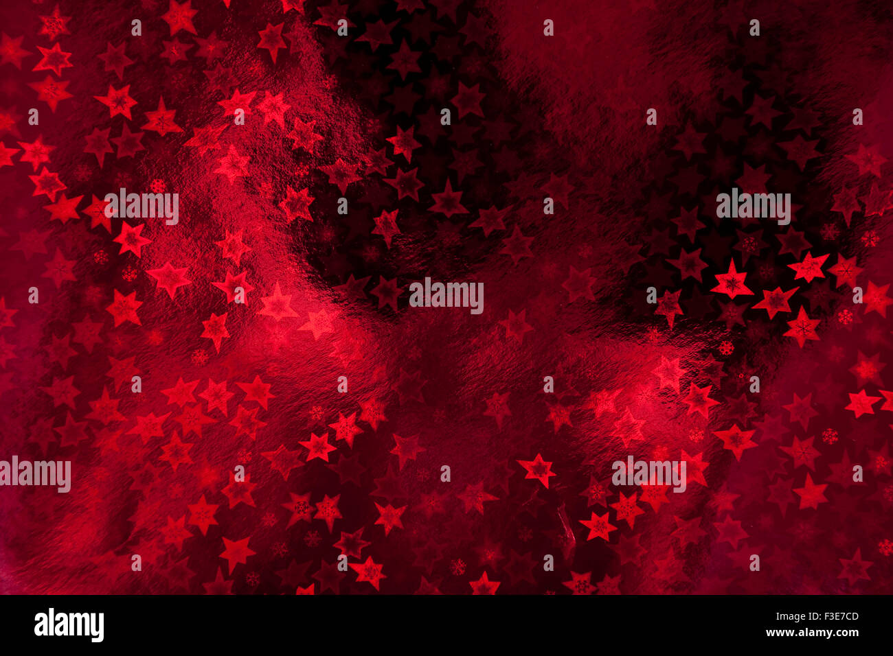 Stella Rossa sullo sfondo di burst vivace illustrazione Foto Stock