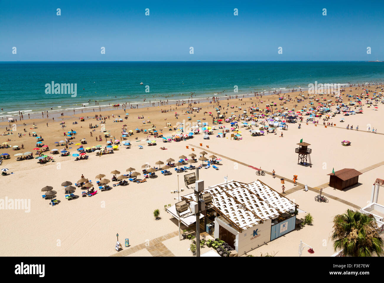 La spiaggia di Victoria Cadice Andalusia Spagna Foto Stock