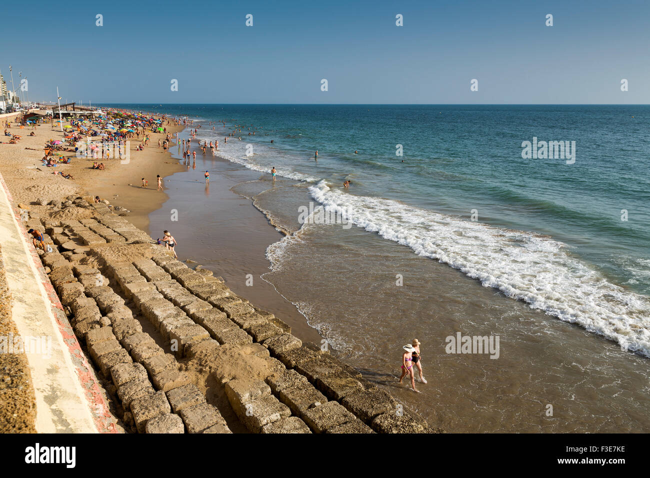 Spiaggia di Santa María del Mar Cadice Andalusia Spagna Foto Stock