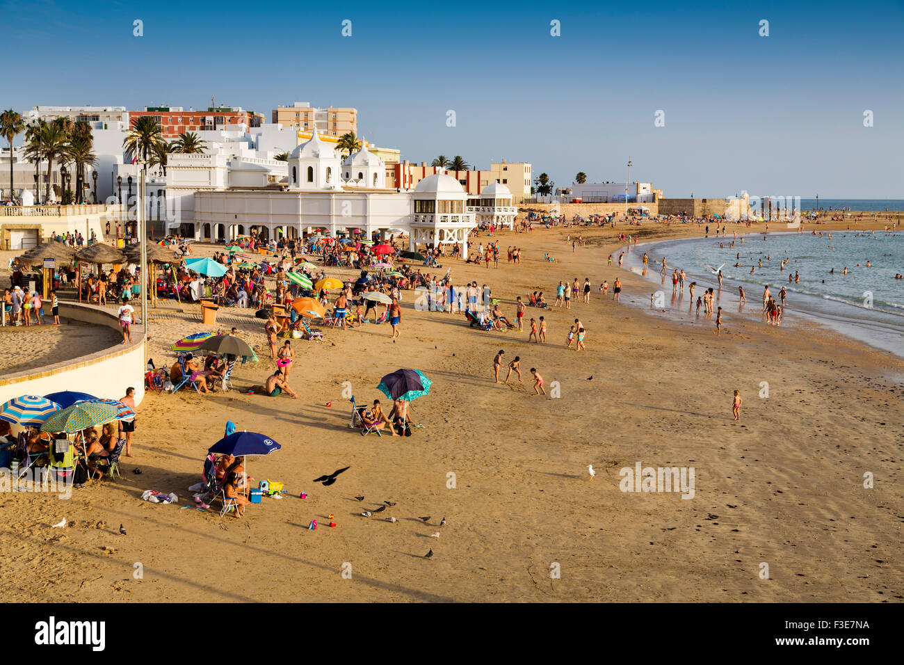 La Caleta Beach Cadice Andalusia Spagna Foto Stock