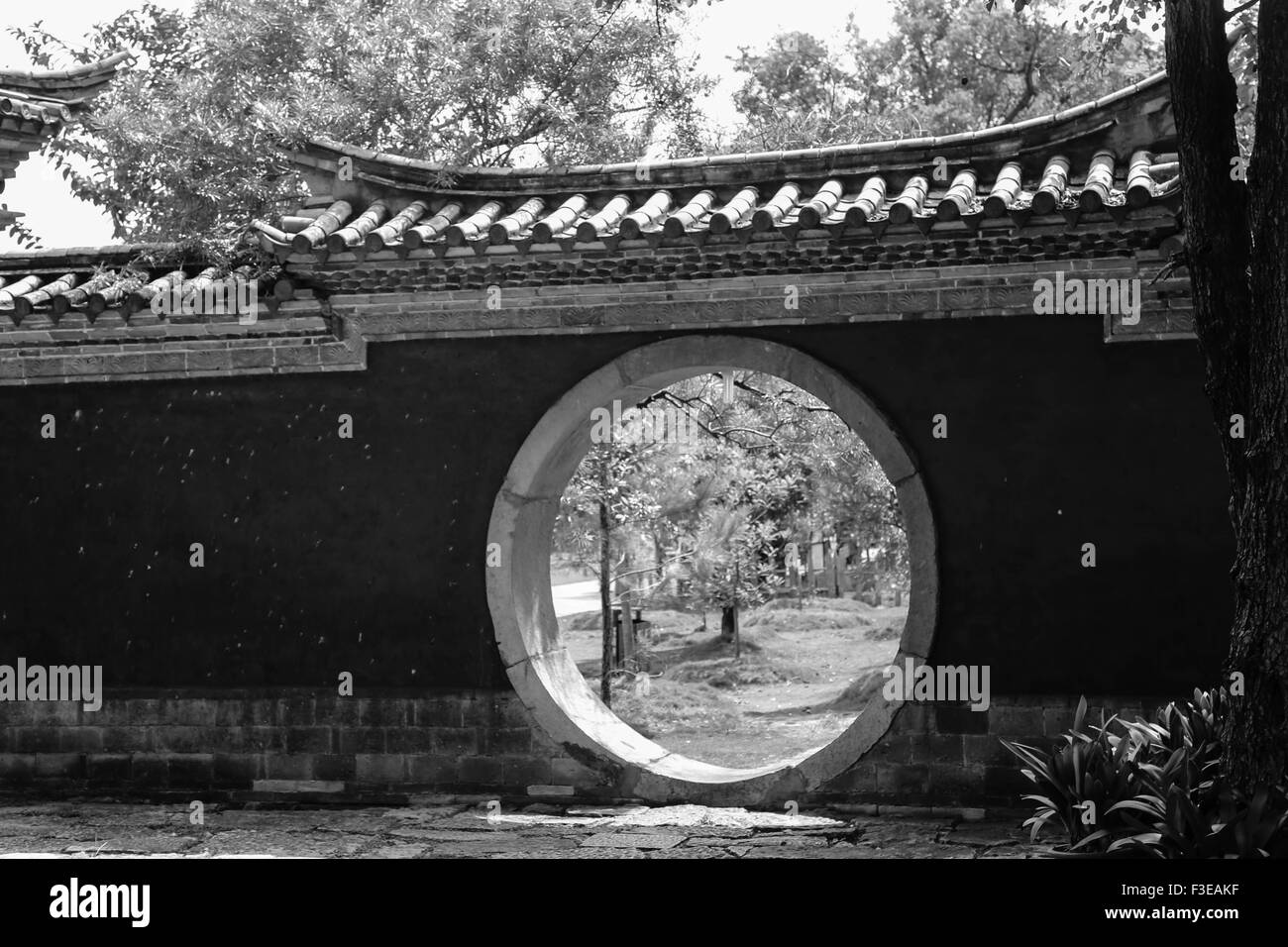 Architettura tradizionale cinese in Yunnan in Cina. Foto Stock