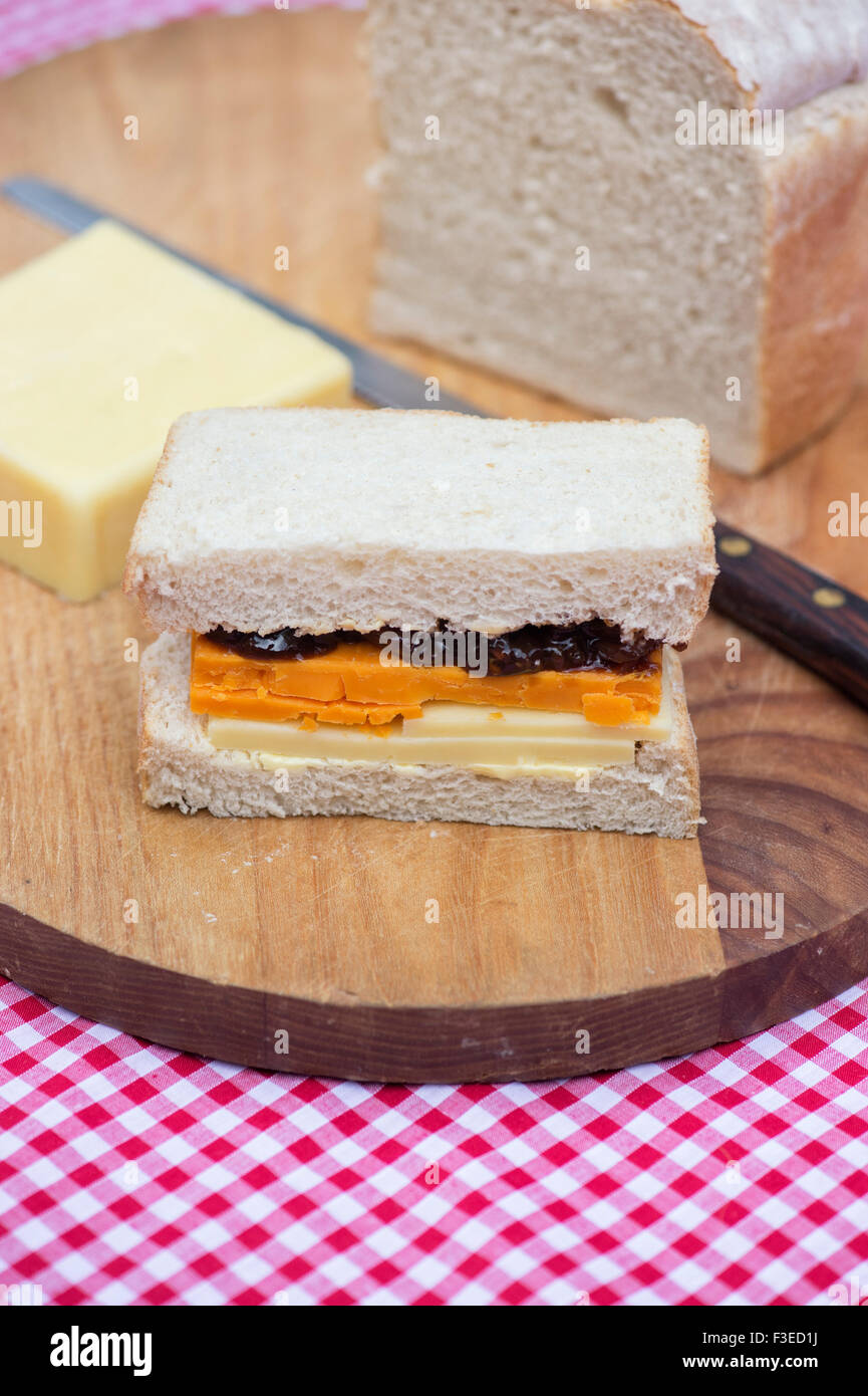 Formaggio e Pickle sandwich Foto Stock