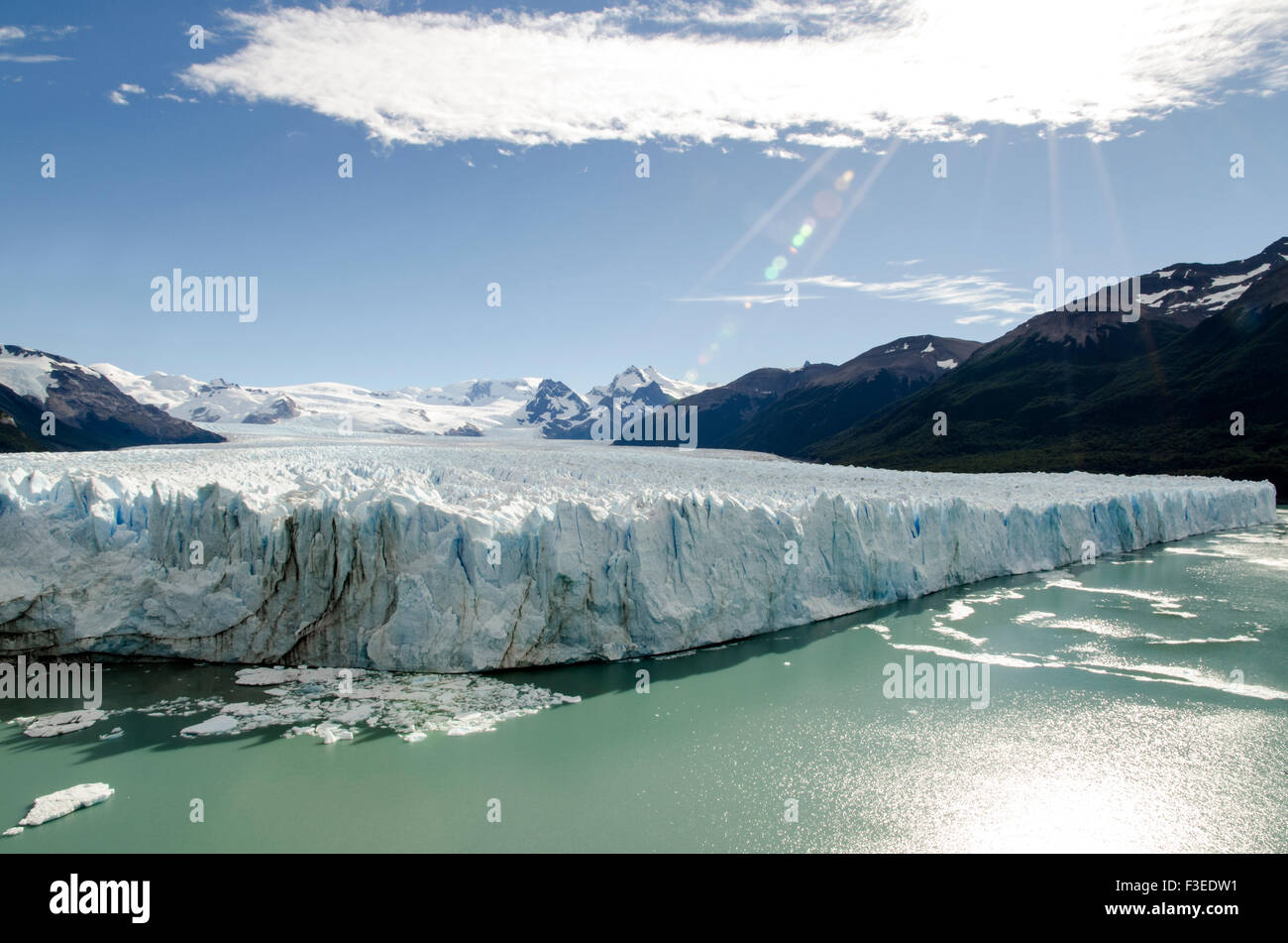 Ghiacciaio Perito Moreno scogliere di ghiaccio, Perito Moreno National Park, Patagonia, Argentina, Sud America Foto Stock