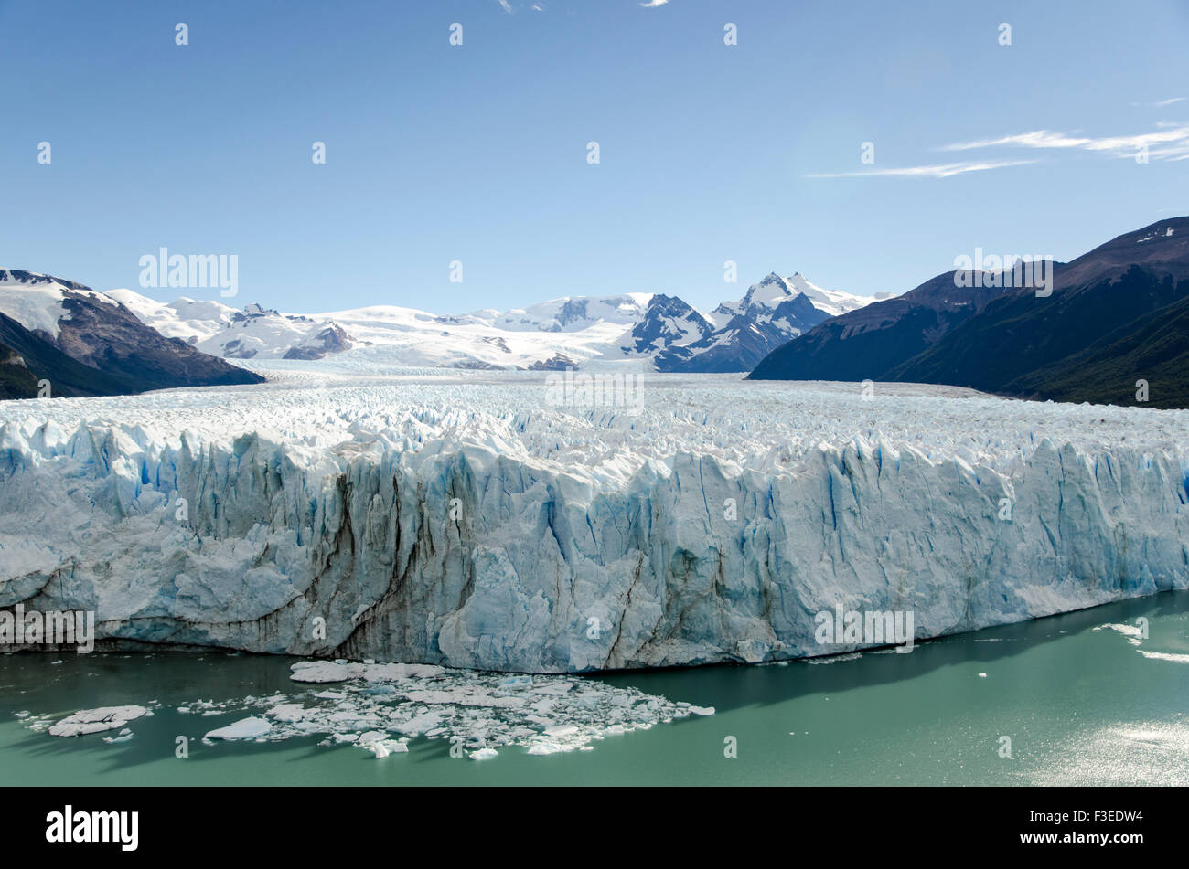 Ghiacciaio Perito Moreno scogliere di ghiaccio, Perito Moreno National Park, Patagonia, Argentina, Sud America Foto Stock